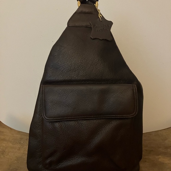 Mila Paoli Leather Backpack Bag - Picture 1 of 6